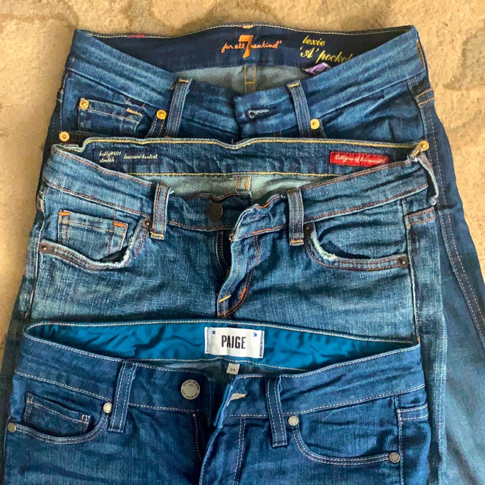 3 for 1! Designer jeans: 7 For All Mankind, Citizens of Humanity, Paige